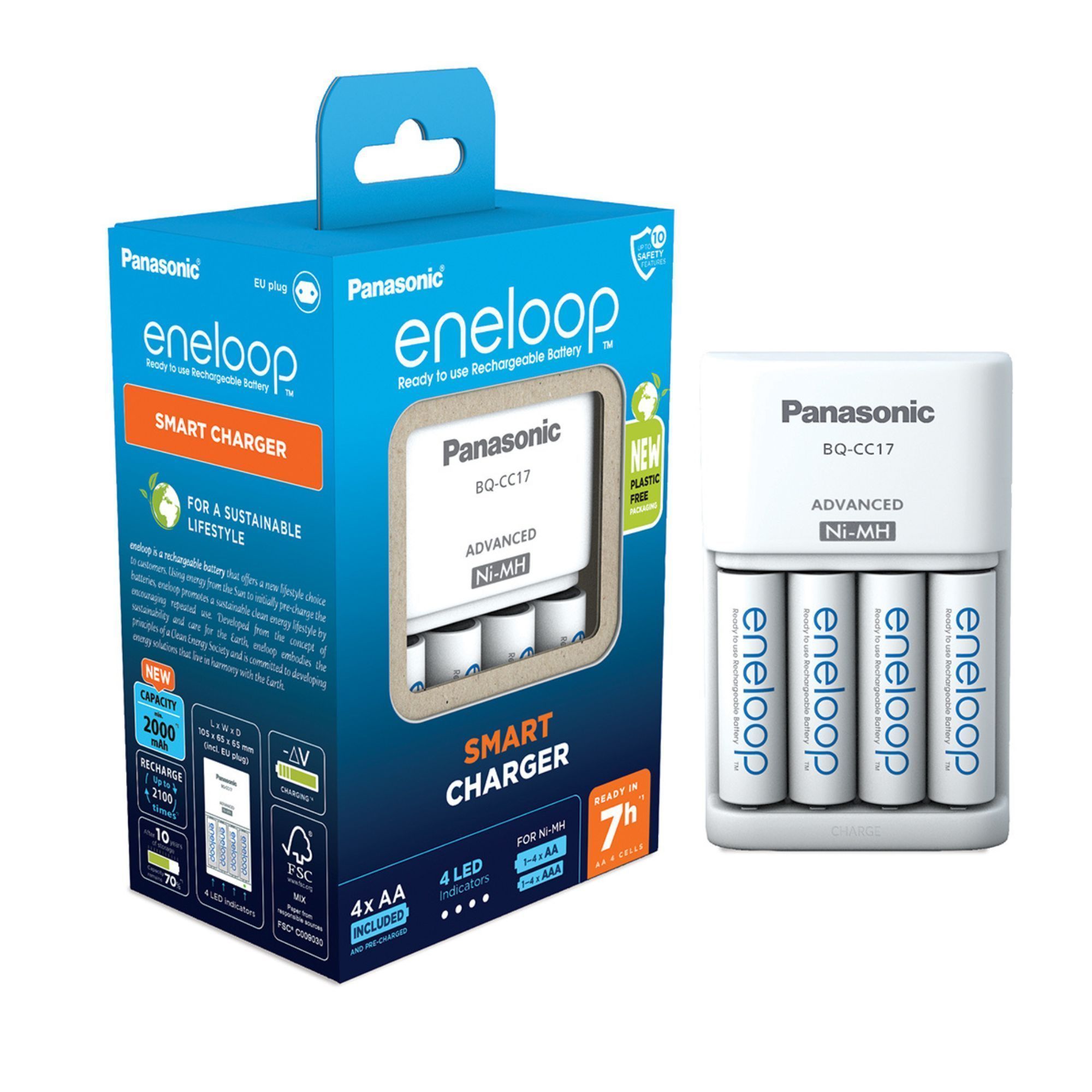 Зарядное устройство Panasonic Advanced Charger K-KJ17MCD40E для AA/AAA + 4шт AA 2000 mAh